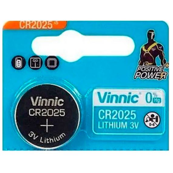 Pila Vinnic Cr2025 Blister x5 unidades.